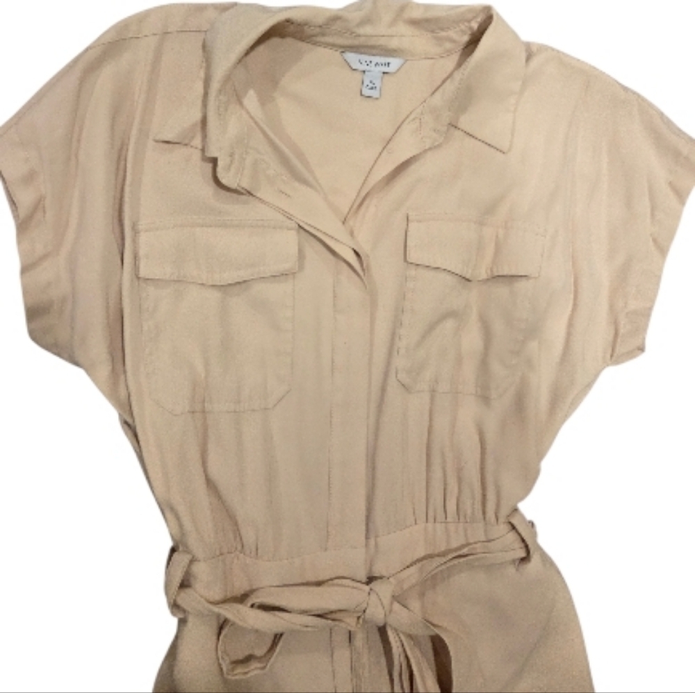 Nine West Beige Jumpsuit with Belt - Picture 2 of 4
